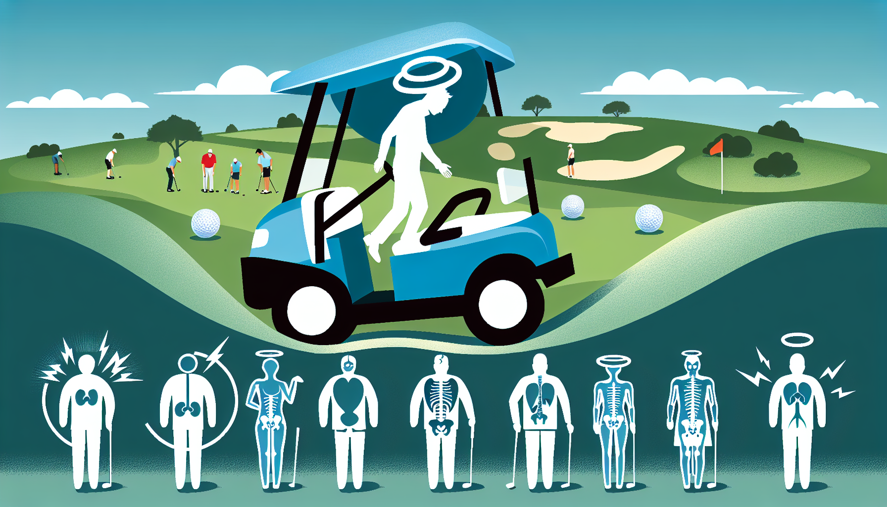 Various injuries sustained in golf cart accidents